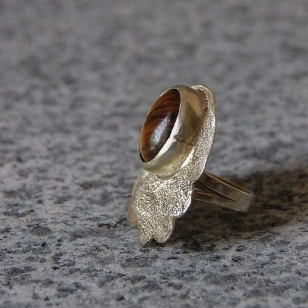 Tiger’s Eye Sterling Silver Ring - Image 3