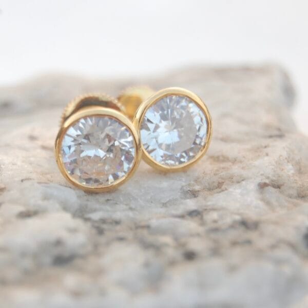 Luxe Radiance Moissanite Ear Studs - Image 2