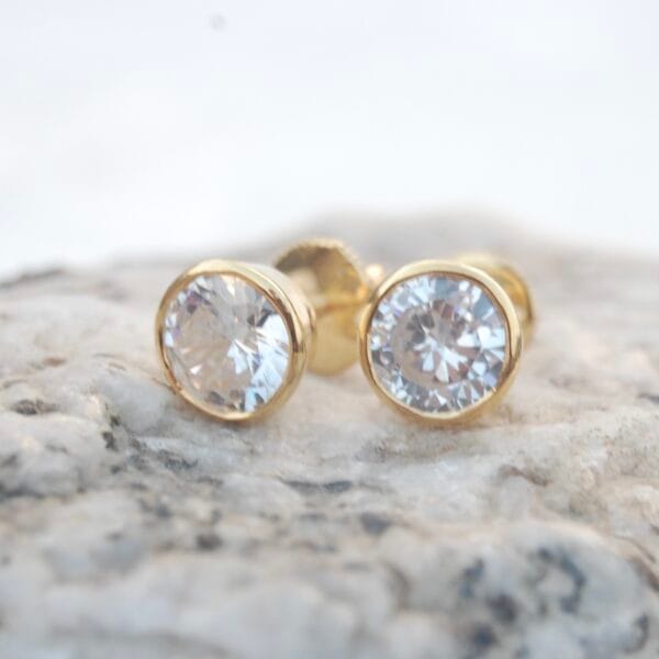 Luxe Radiance Moissanite Ear Studs