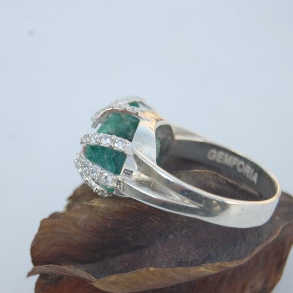 "Emerald Eclipse" Sterling Silver Ring - Image 7