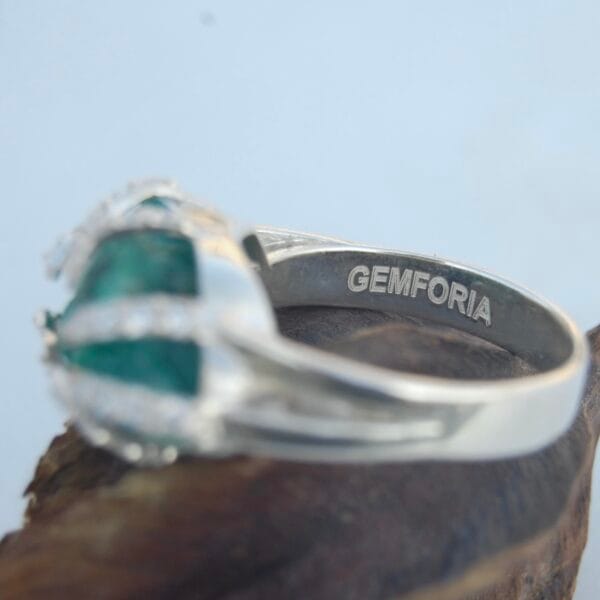 "Emerald Eclipse" Sterling Silver Ring - Image 8